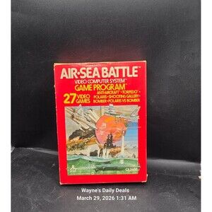 Atari 2600 Air-Sea Battle CIB Complete w/ Manual & Box CX2602 Tested Working